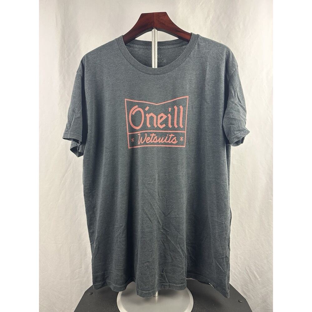 O'Neill Wetsuits Men’s Gray Letter Tee Modern Fit Size Extra Large Classic Look